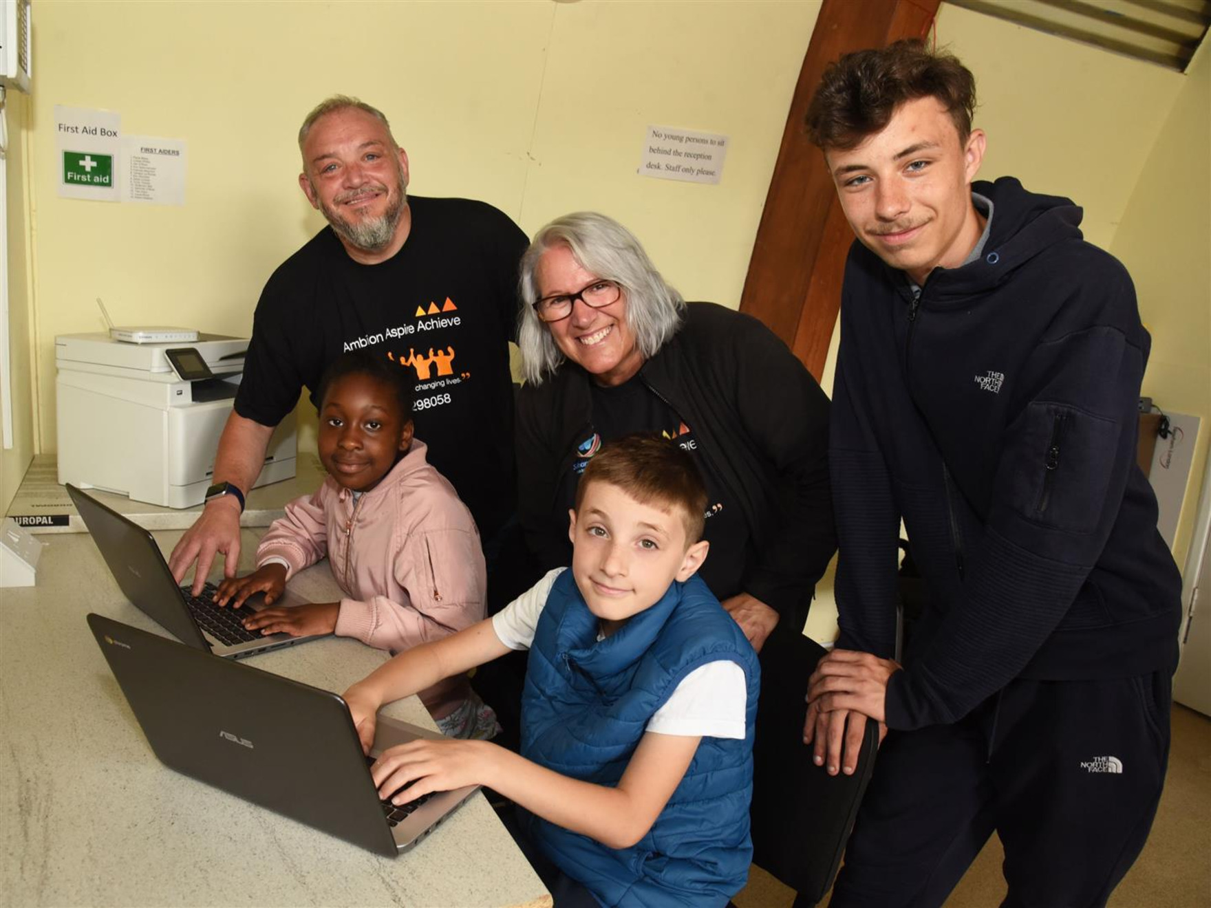 Canning Town charity Ambition Aspire Achieve gets needed PC equipment